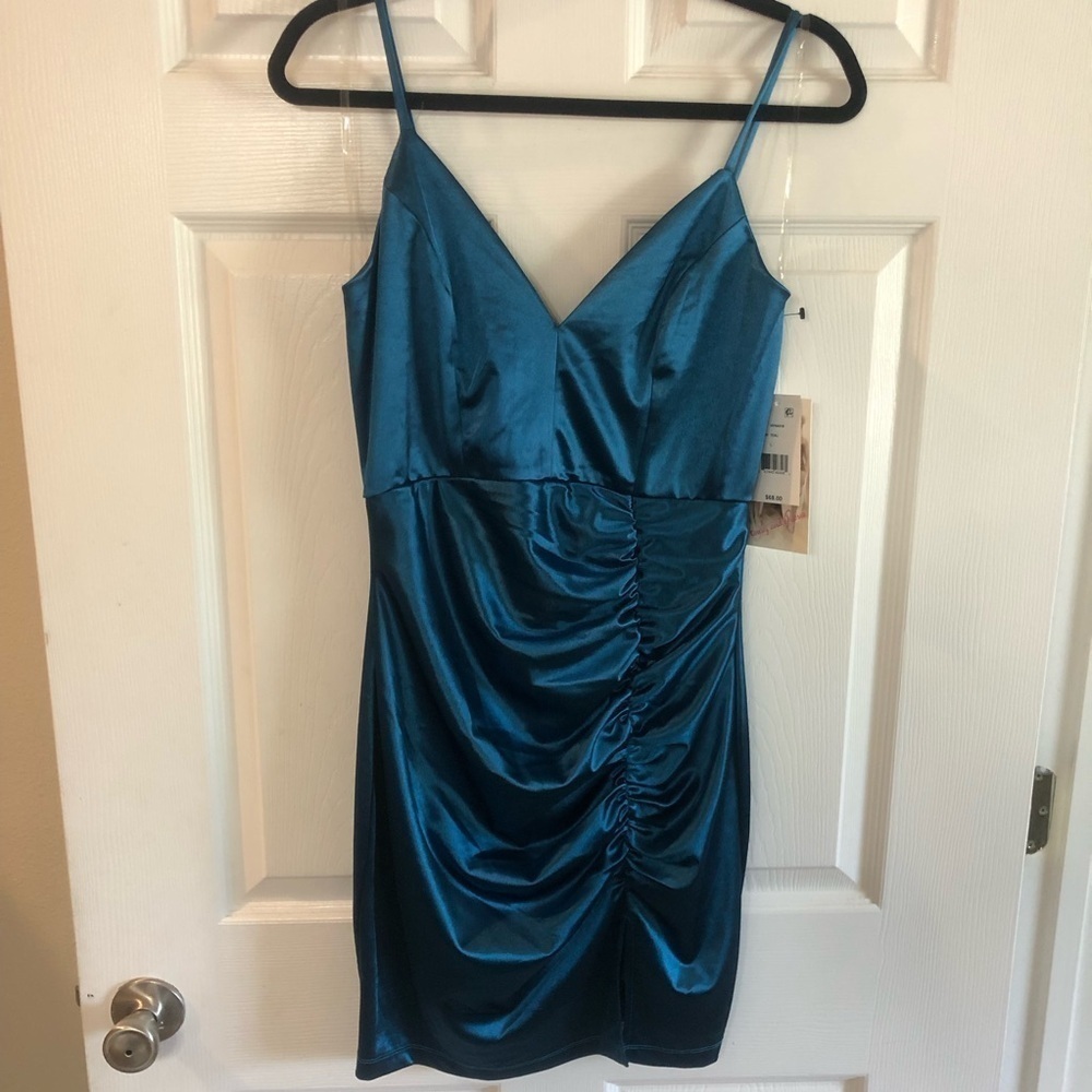 Honey and Rosie size large Teal Spaghetti Strap dress